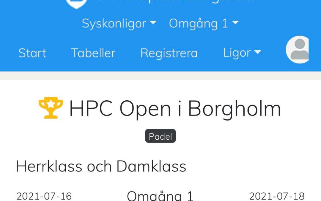 HPC Open i Borgholm: Gruppspelsinformation